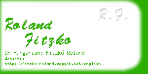 roland fitzko business card